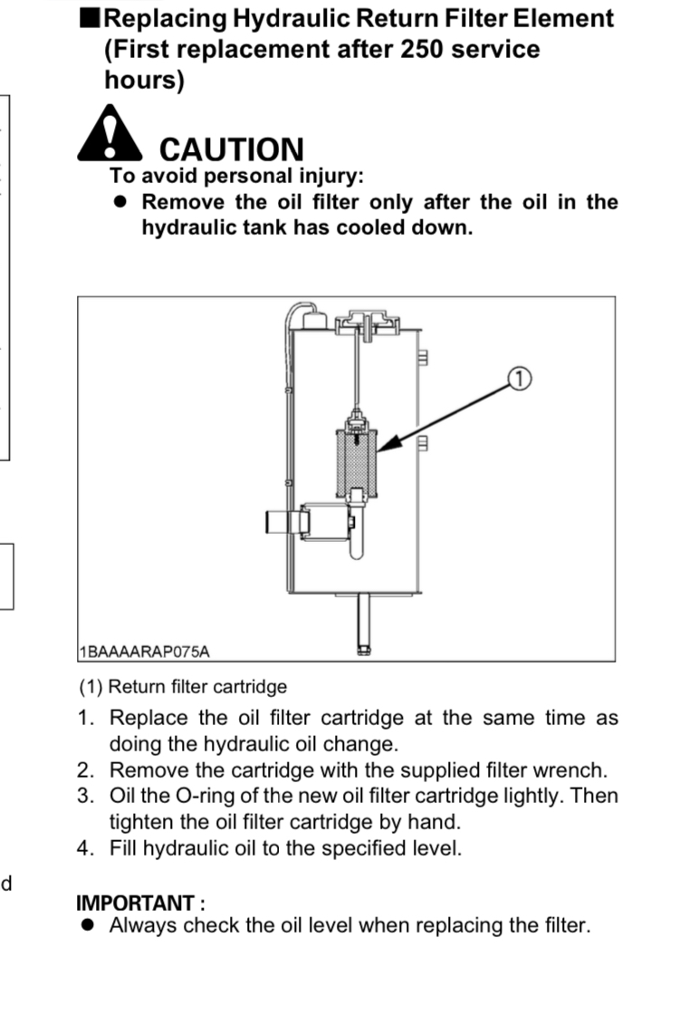Kx713 Hydraulic Filter