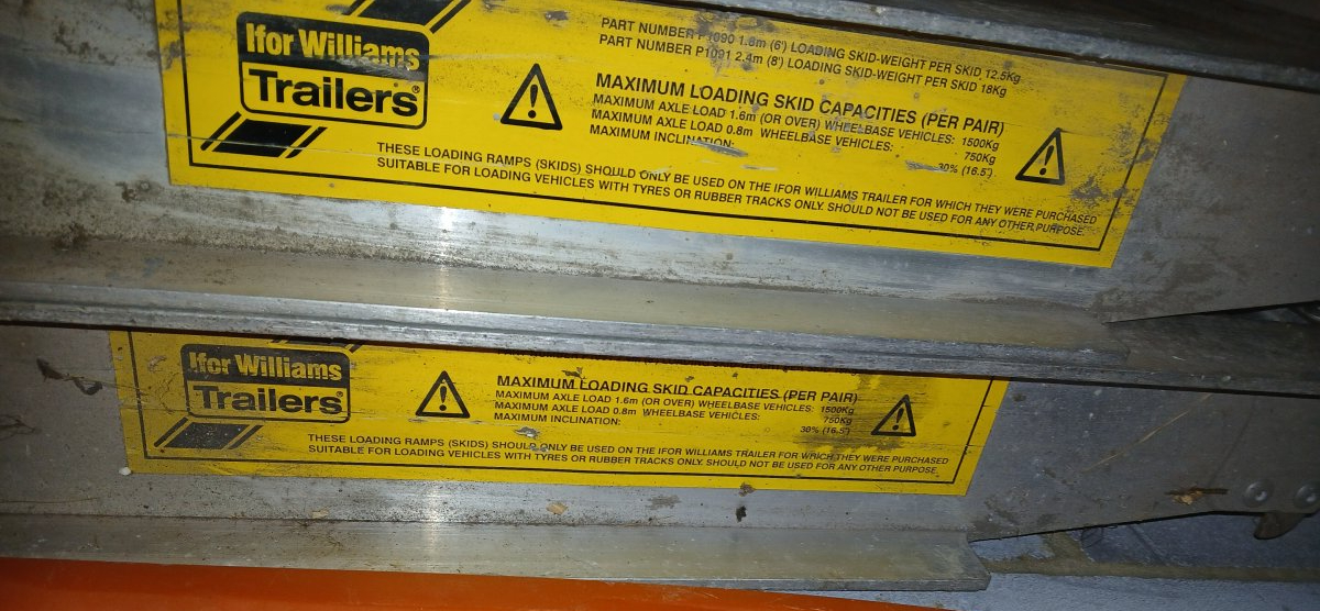 Ifor williams Aluminium ramps 8' | Plant Talk - Plant Machinery ...