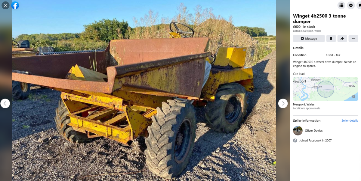 cheap old dumper if you have a lump for it | Plant Talk - Plant ...