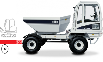 dumper towing trailer mini excavator.png